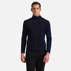 Men's Bimaterial Full-Zip Fleece Sweater